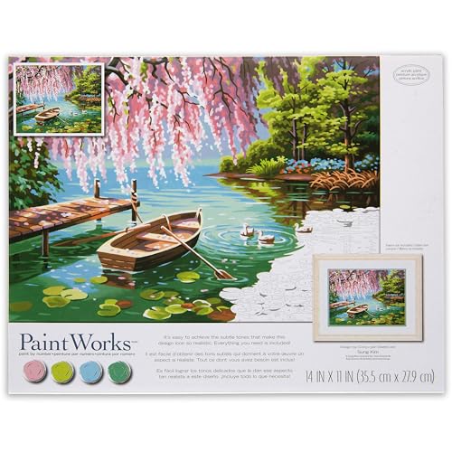 Dimensions Willow Spring Beauty Paint by Numbers for Adults, 14'' W x 11'' L