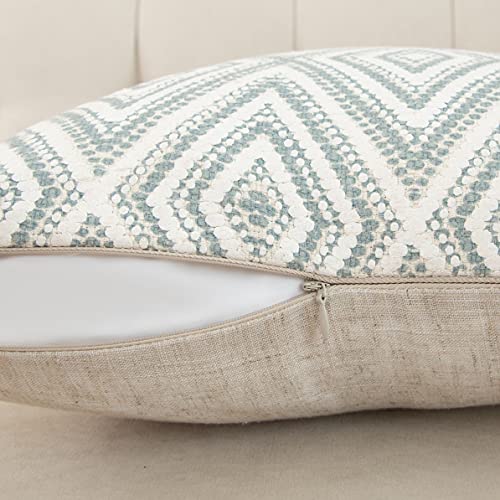Hpuk Decorative Throw Pillow Covers Set Of 4 Couch Pillows Accent Cushion Cover For Couch Sofa Living Room, 20"X20" Inches, Blue #TOP4