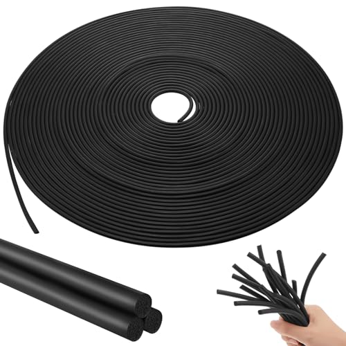 Image of Frienda Backer Rod Foam Rubber Caulk Saver Concrete Expansion Joint Filler Weather Strip Seal for Gaps and Joints (Black,1 /8 Inch x 100 ft)