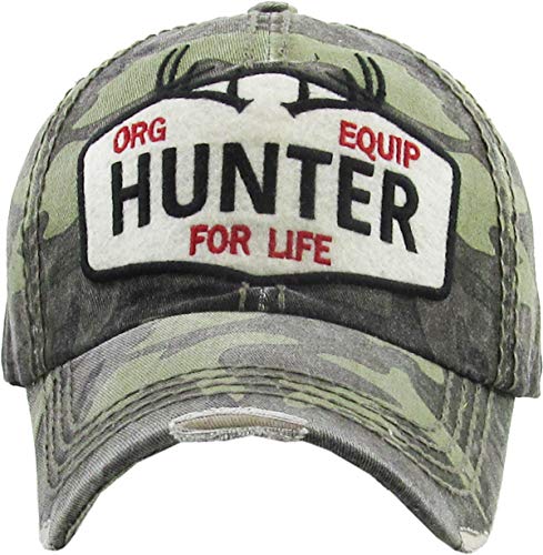 Image of KBETHOS Outdoor Hunting Fishing Lake Life Tactical Distressed Baseball Cap Dad Hats Adjustable Unisex