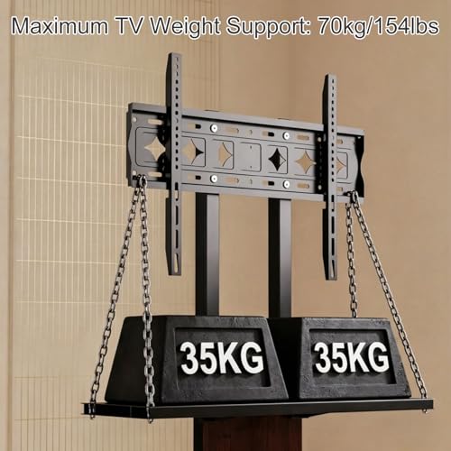 Soporte Móvil para TV 32-65 Pulgadas con Ruedas y Estante miniatura 5