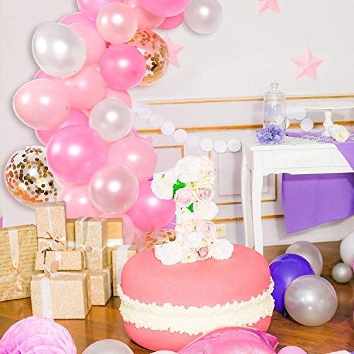 Image of Pearl Latex Balloon Arch Decoration Kit (Rose Gold, Pink, White) -112 Pieces