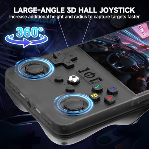 Image of R36max Retro Handheld Console,Upgraded 4.0 inch IPS Screen Portable Gaming Console,64GB Preloaded 18000+Games,Linux Open Source System Handheld Emulator Supporting 30+Emulators,4000mAh Battery(64G Black2)