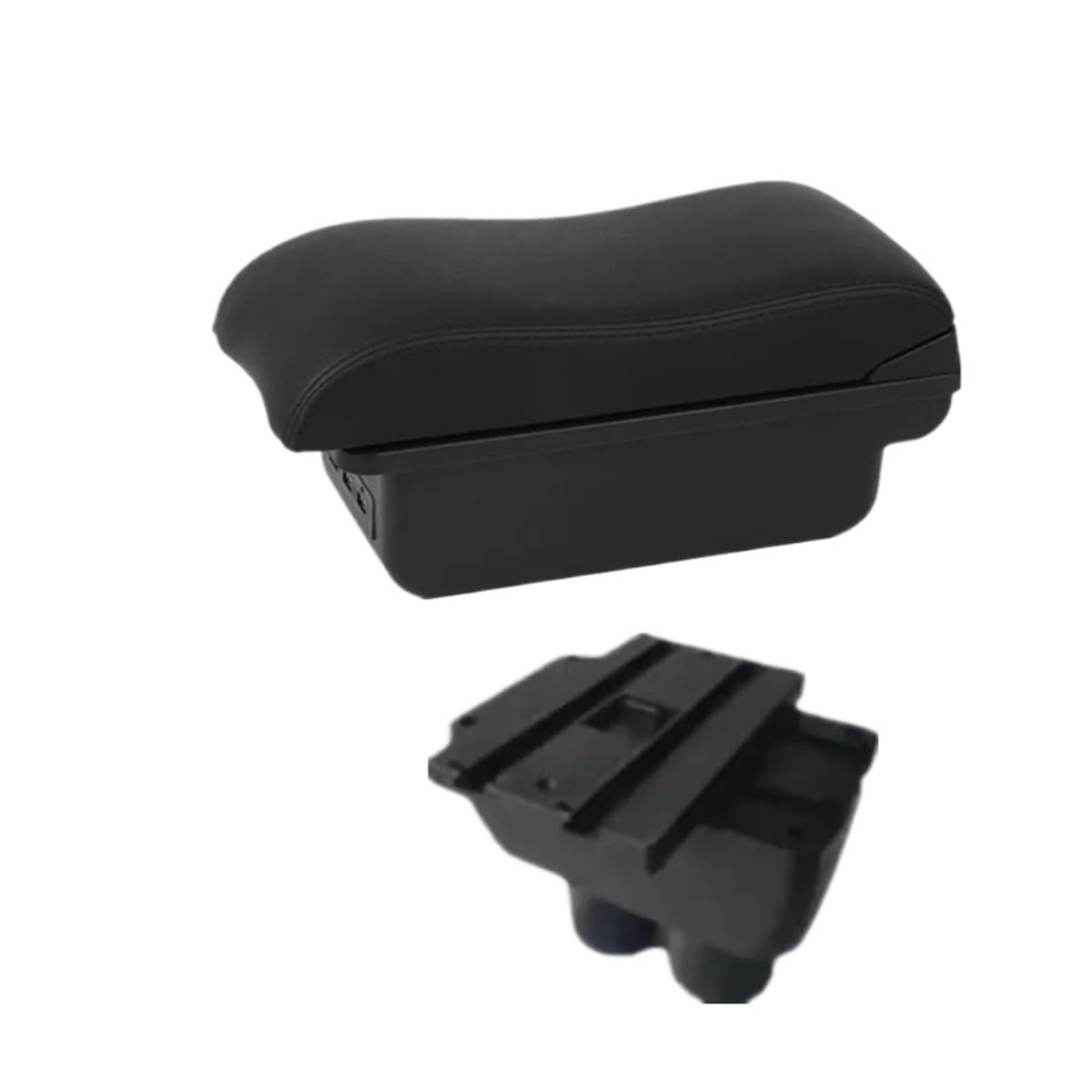 Ggwqoops Car Armrests For VW For Touran For Caddy Central Storage Box USB Port Interior Retrofit Car Accessories Armrest Box(B1 Black line 3USB)