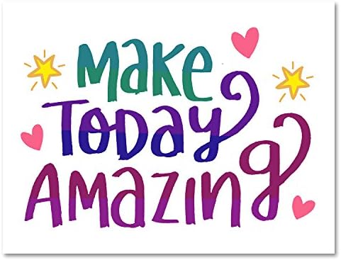 Small World Greetings Make Today Amazing Cards 24 Count - Blank Inside with Envelopes - A2 Size (5.5”x4.25”) - Encouragement, Birthdays, Anniversaries, and More