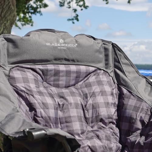 Black-Sierra-Plush-Camping-Chair-for-Sports-Outdoors-Oversize-XL-Outdoor-Folding-Chair-Supports-400-lbs-Heavy-Duty-Lounge-wCup-Holders-Carry-Bag-Perfect-for-Tailgating-Patio