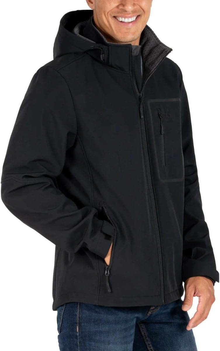 Gerry Men’s Softshell Jacket – Water & Wind Resistant, Adjustable Hood & Cuffs, Heavyweight Outdoor Coat - Image 3