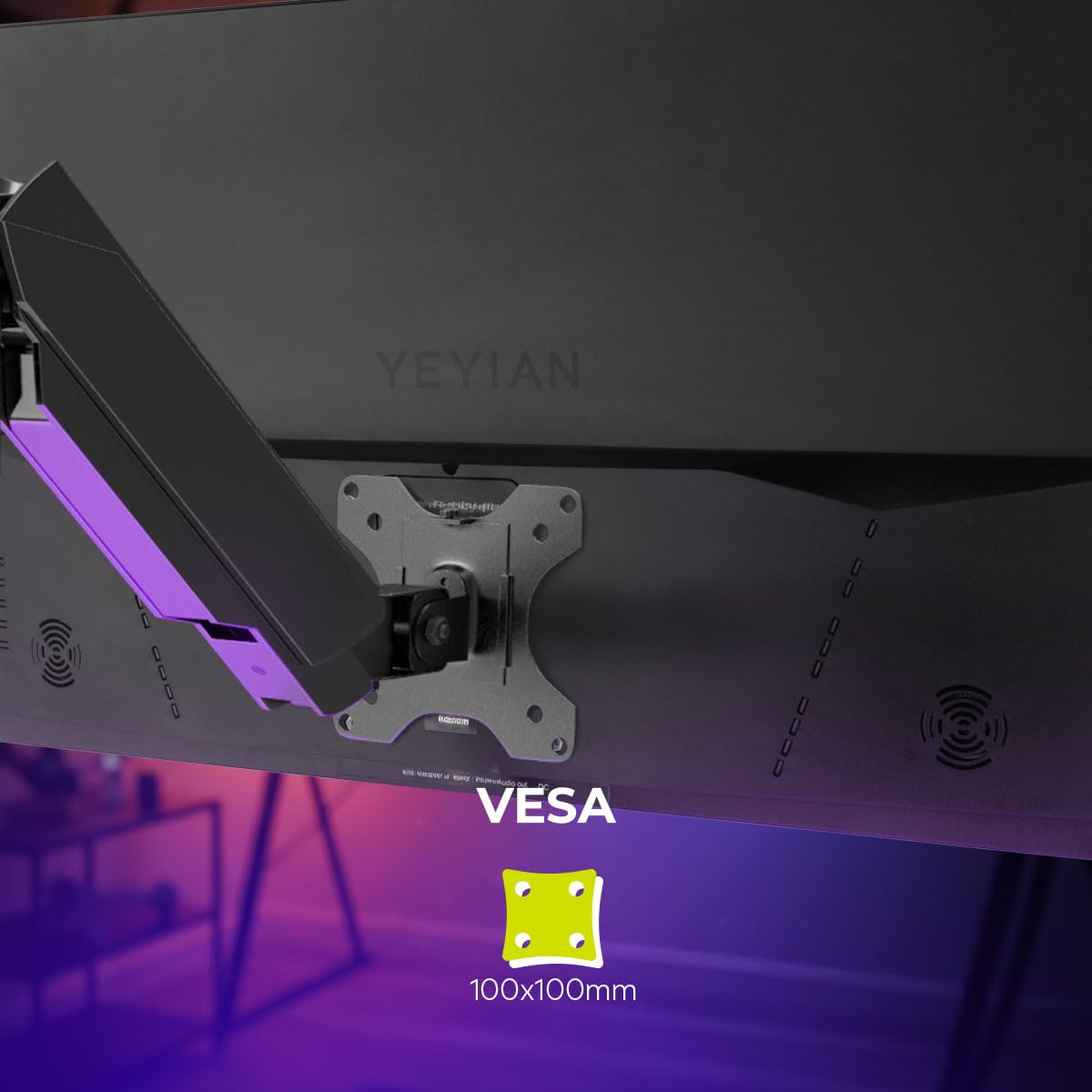 YEYIAN Elysium Écran plat Gaming 27" FHD | 1920 x 1080 | Panneau Fast IPS | View 178° | 1000:1 | 180 Hz | 16:9 | 16,7 m Couleurs | Réponse 1 ms OD | VESA | DisplayPort 1.2 HDMI 1.4 | YMF - IPF27-M1
