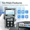 NOYAFA-NF-488 PoE Tester Inline Tester Power Over Ethernet Voltage Current Tester Test for POE Testing, Network Cable Continuity Checking, DC Power & Switch Loop-Back Test PoE Detector