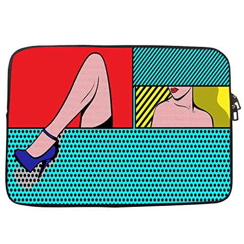 Image of TheSkinMantra Chain Laptop Sleeve Bag Compatible with Laptop /Macbooks /Chrombook /Notebook /Zbook (15.6 Inch (Chain), Blue Sandal)