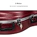 Crossrock ABS Cello Case for 4/4 & 3/4 Size | Wine Red Velvet Interior, Molded Hardshell with Wheels, Lock, Dual Bow Holders & Backpack Straps​-Dark Red (CRA862CEFDR)