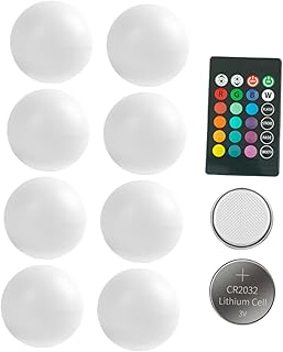 HANABASS 8 Peças Bola Flutuante Luz LED Flutuante Luzes De Piscina Piscina Luzes Flutuantes Para Piscinas Acima Do Solo Globos De Piscina Flutuante Decorações De Festa Piscina Luzes De