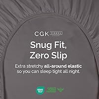 Vista 2 de Sábana bajera tamaño Individual XL, suave con esquinas de 8 a 16 pulgadas de profundidad, transpirable y sin arrugas, cuidado fácil, sin