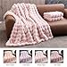 Opulapel Light Pink Throw Blanket Fluffy Fuzzy Soft Blanket for Couch Faux Rabbit Fur Blanket Bubble for Bed Living Room Gift for Women,50 * 60 Inches 900GSM