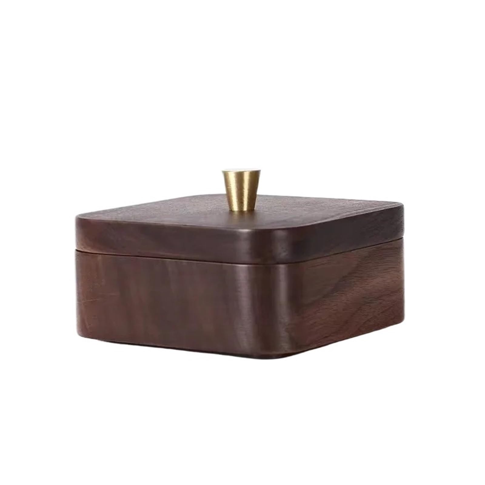 Gwyzax Toothpick Holder Black Walnut Wooden Floss Box Double Storage Organizer for Cotton Swabs Toothpicks