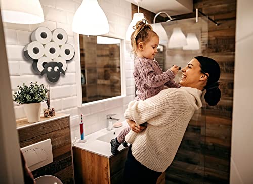 Freestanding Sheep Toilet Paper Holder Stand Farmhouse Bathroom Decor Shelf Over Toilet Bathroom Organizers And Storage Wallmounted Tissue Holder For Bathroom Rack Organization Decorations Accessories #TOP2