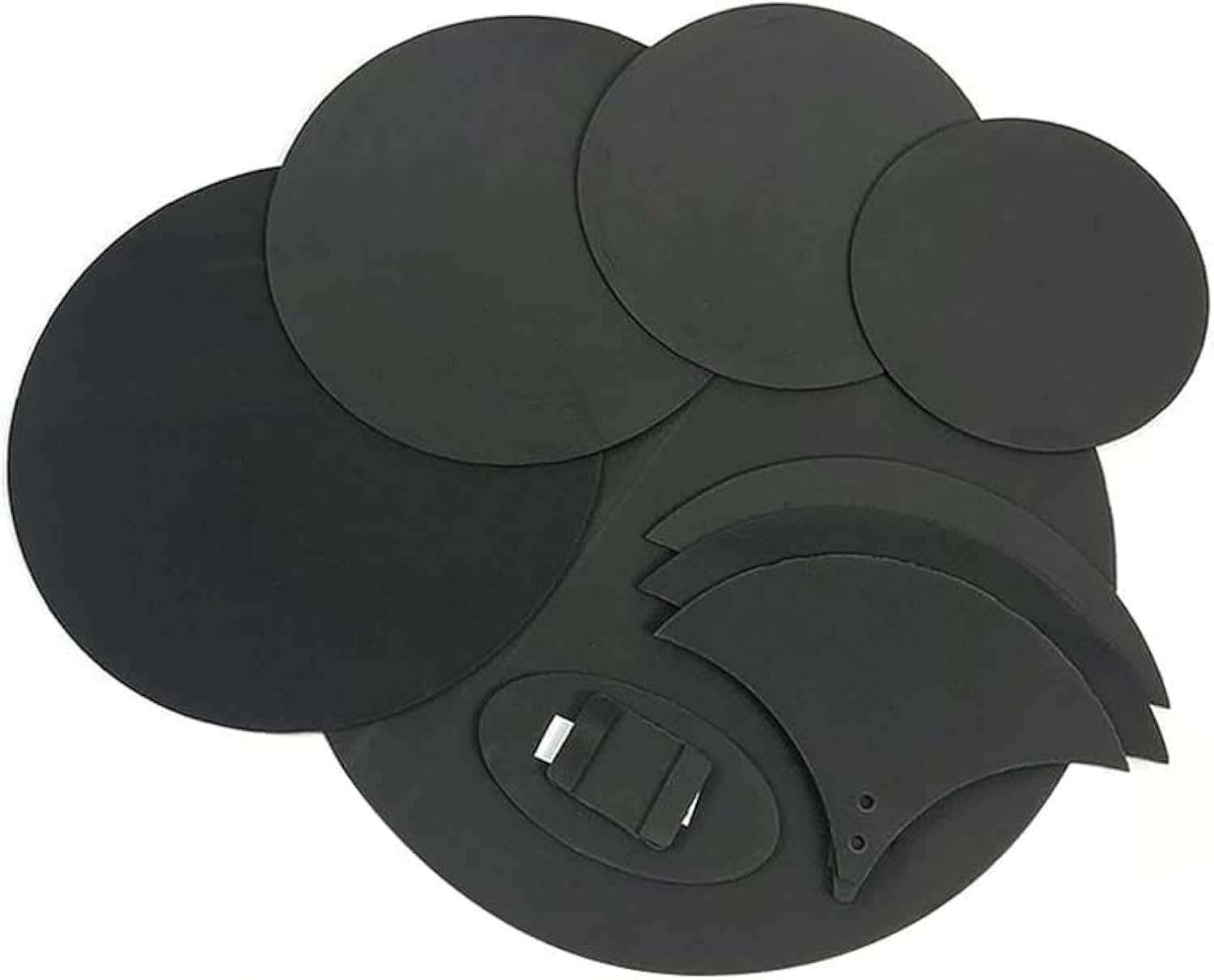 THE WHITE SHOP Drum Mute Pads Set 10 Pieces With Cymbal Pad + Hi hats Set Pad, Foam Drum Silencer Pads, Fit 10in 12in 13in 16in 22in (Drum Mute Pad Pack)