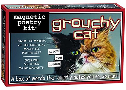 Magnetic Poetry - Grouchy Grumpy Cat Kit - Words for Refrigerator - Write Poems and Letters on The Fridge - Made in The USA