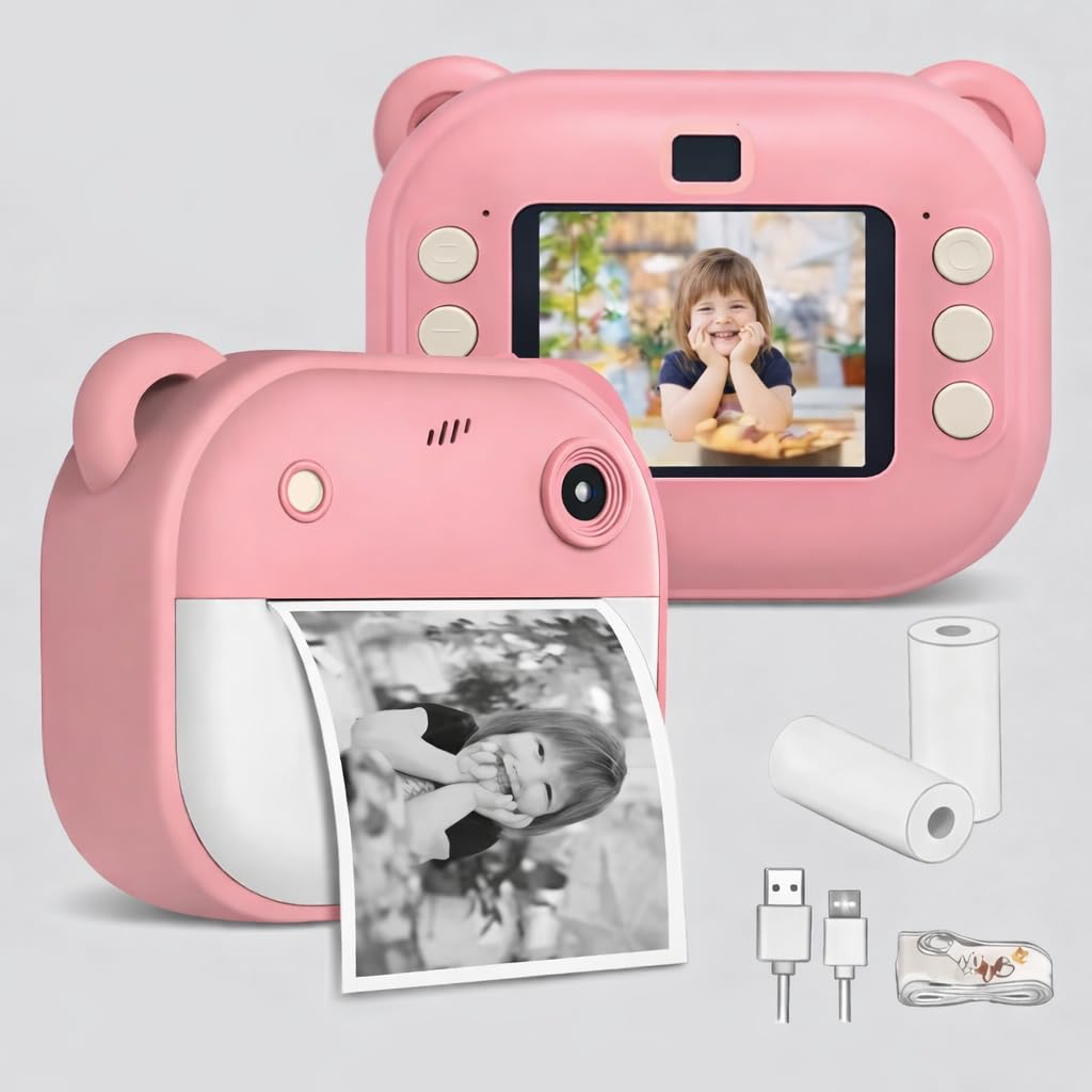 Camera for Kids with Print | Instant Print Kids Camera for Kids | Fun, Safe & Rechargeable Camera.