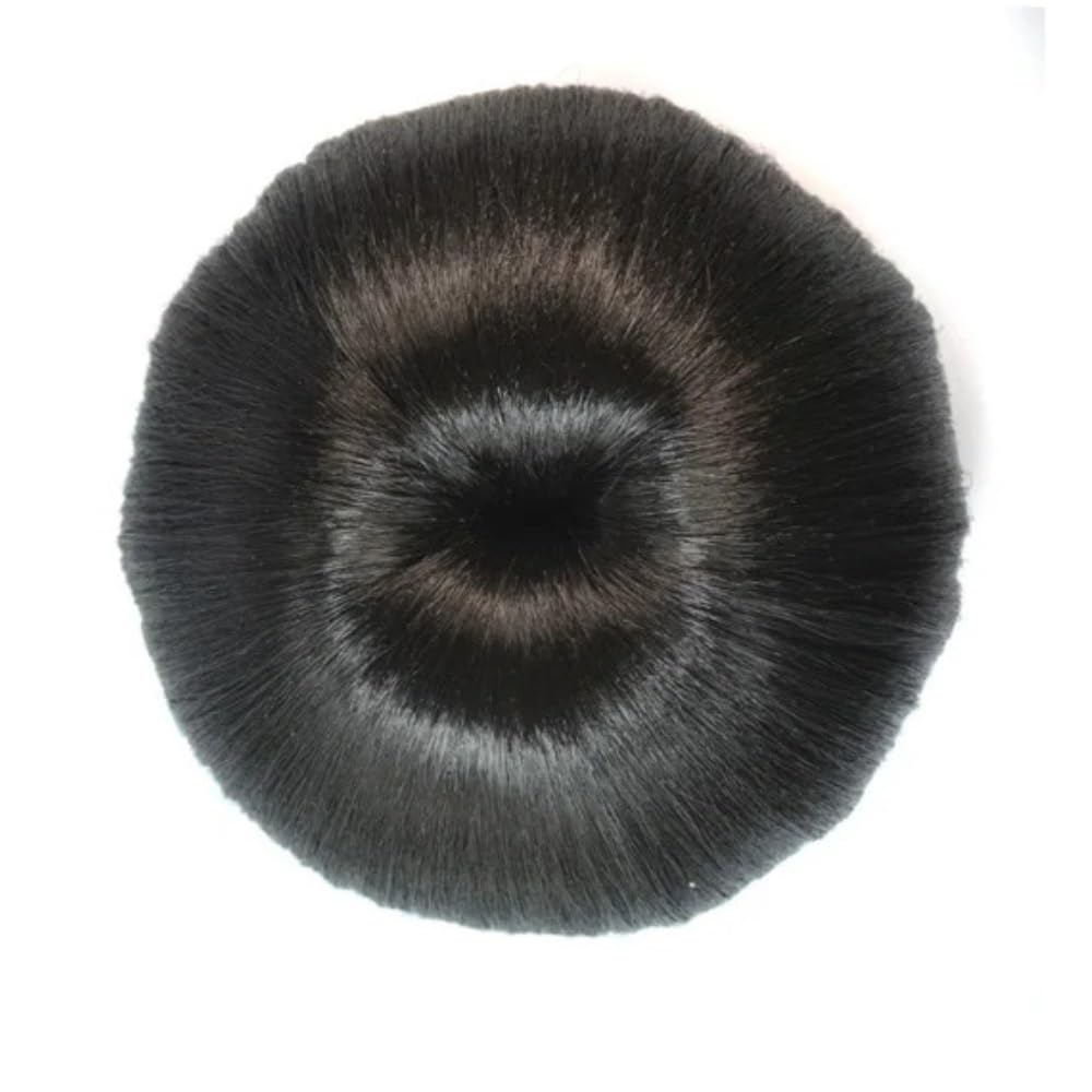 QRSTUVXZY Chignon Accessories Fake Donut Roller Wig Synthetic Hair Bun Hairpiece for Women Updo Clip in Hairs Extension Heat Resistant(Small)