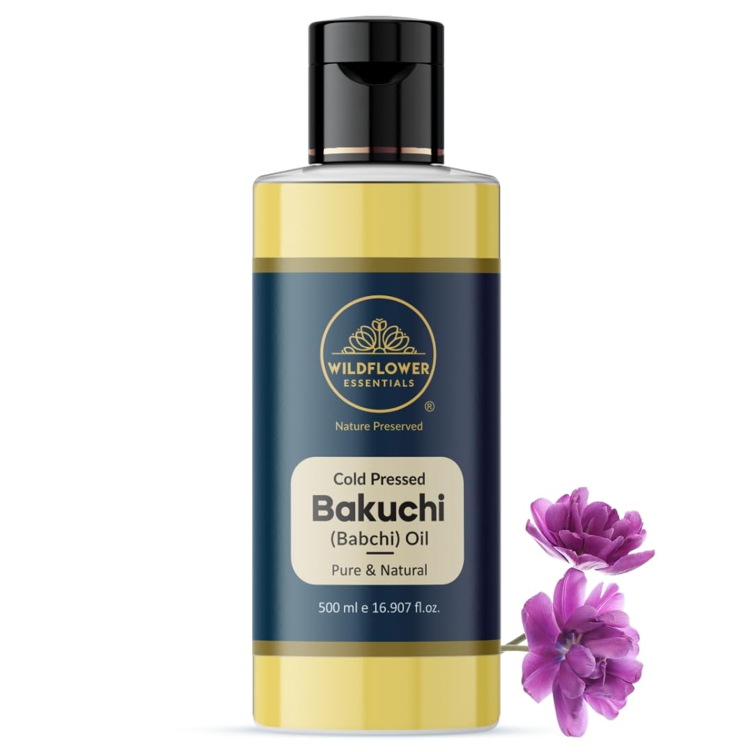 Babchi (Bakuchi) Oil Cold Pressed 100% Pure & Natural (500 ml) For Face, Hair, Skin, Body