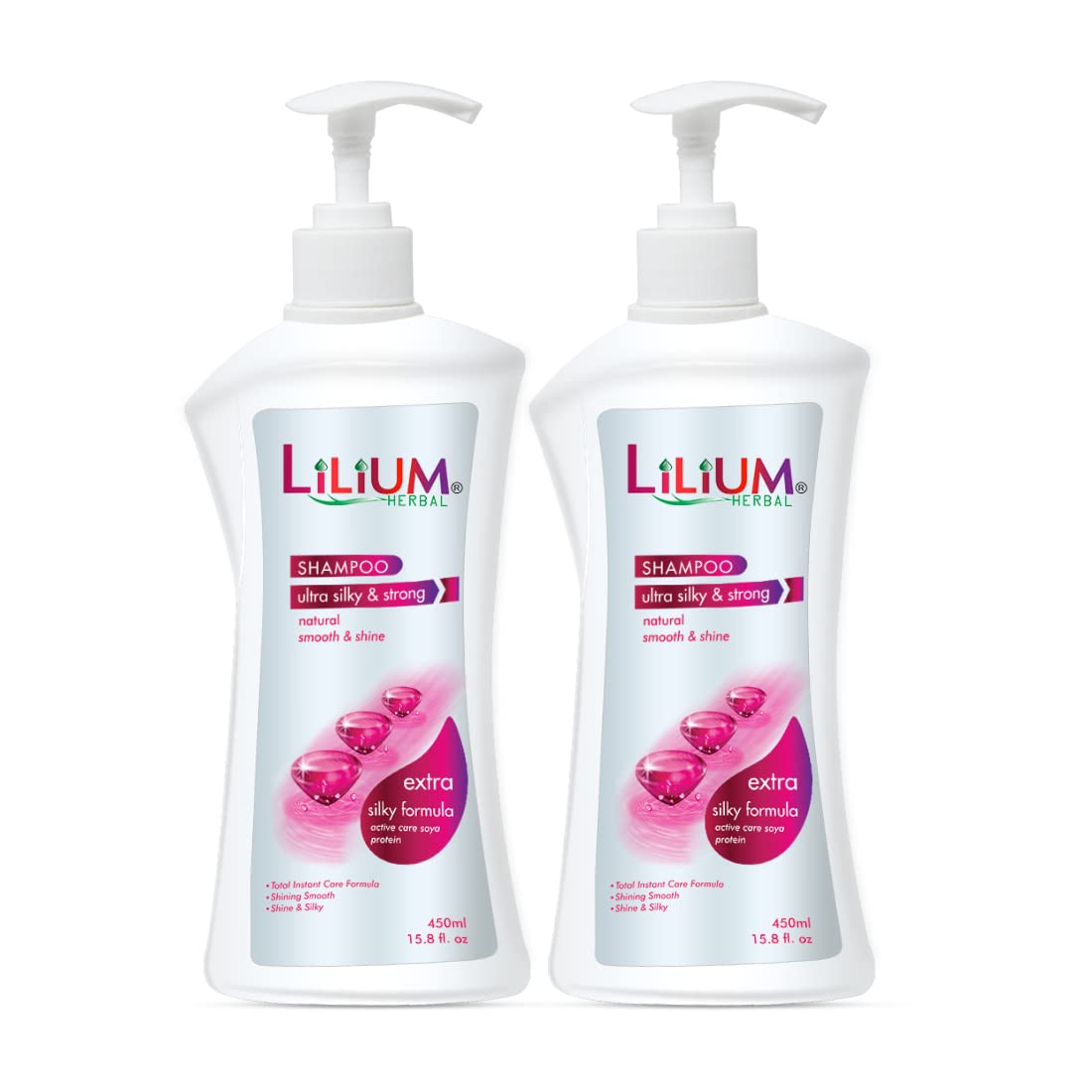 Lilium Ultra Silky & Strong Shampoo 450ML Pack of 2, Deep Cleansing, Soft & Shiny Hair, For All Hair Types-image-41