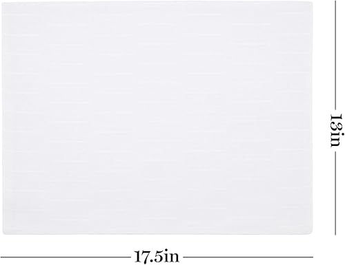 Miniatura 6 de Martha Stewart Honeycomb Modern Farmhouse - Juego de 4 manteles individuales reversibles, color blanco, 13 x 17.5 pulgadas