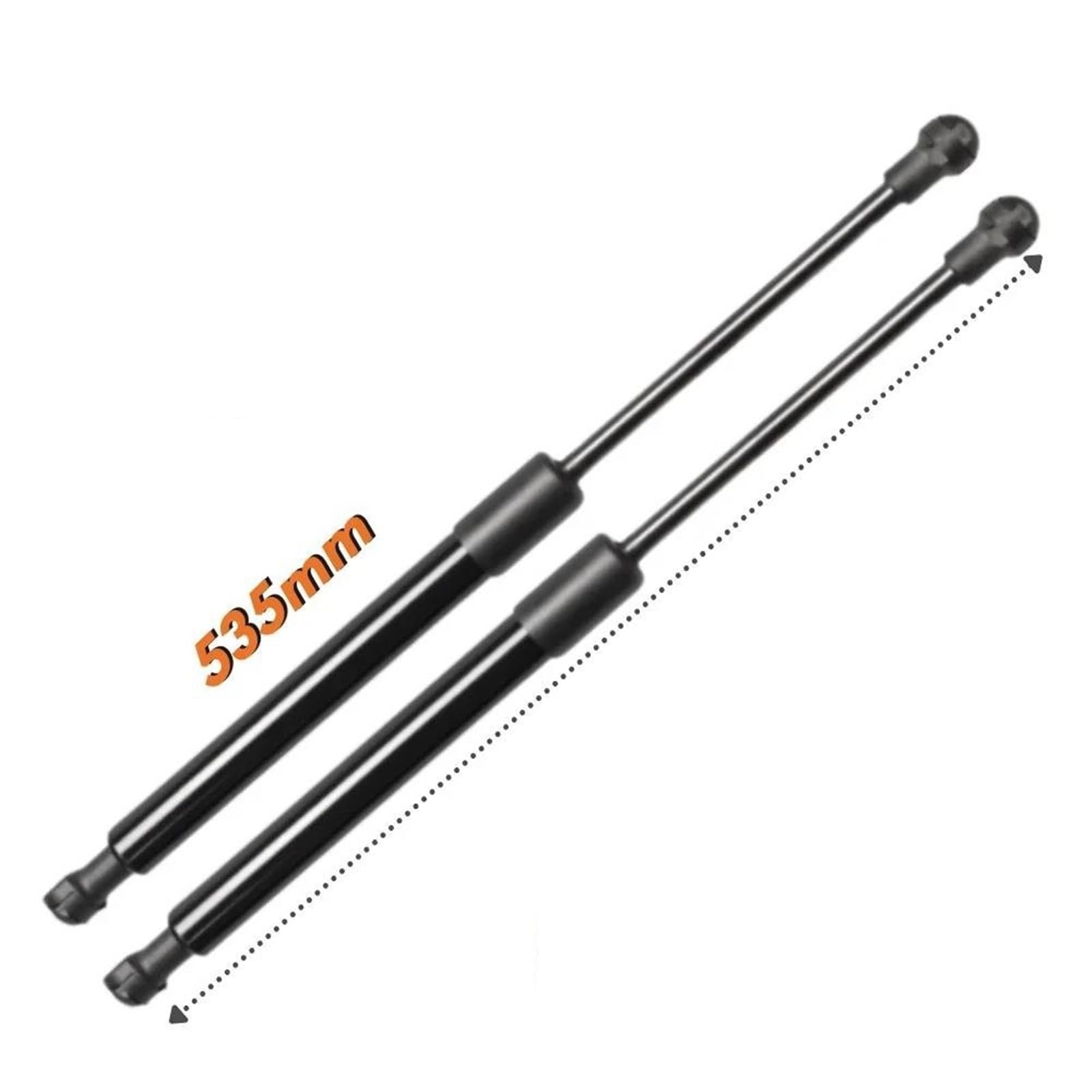 2 Stück Kohlefaser 535 Mm Heckklappe Kofferraumlift Unterstützt Gasfedern Stoßdämpfer Für Citroen C4 Cactus SUV 2014–2020(Schwarz)