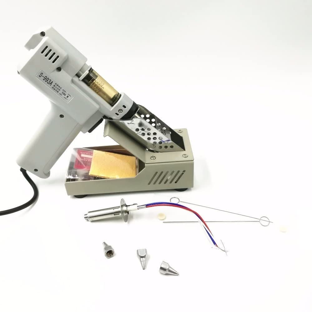 Herramienta de desoldar de 110 V/220 V, herramienta de absorción eléctrica S-993A bomba de desoldar de vacío eléctrica herramienta de succión de soldadura 100 W CAIHUA (Size : A-110V)