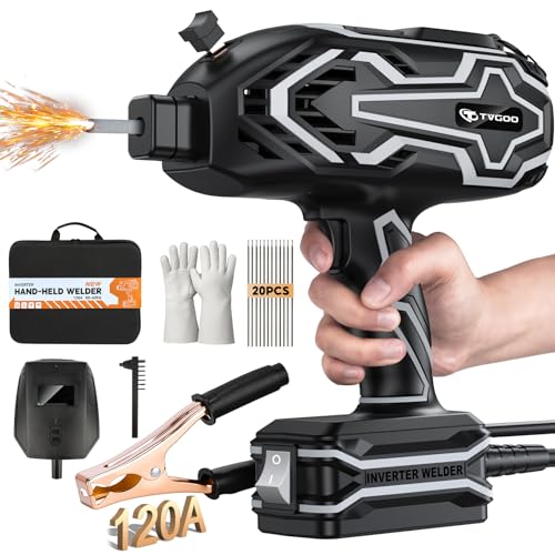 Tvgoo Portable Handheld Welding Machine - Digital Display & Memory Function, 120A 110V IGBT ARC...