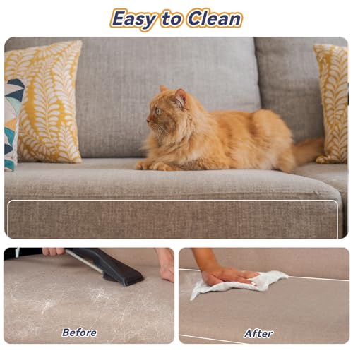 Fldofaves MZM-123 Double Thick Cat Scratch Furniture Protector - Fldofaves 10Pcs Anti Scratch Furniture Protector With 50 Pins, Clear Couch Protector From Cat Claws thumb #3