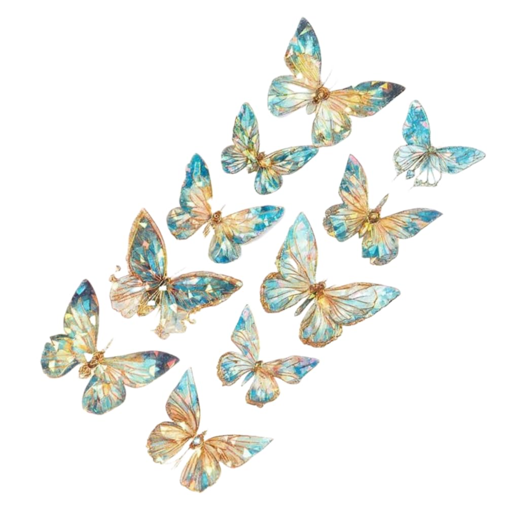 Vobomo 20PCS Ita Bag Decoration Accessories Laser Butterflies Ita Bag Decoration DIY Ita Bag Background Filler Accessories (Phantom butterflies)