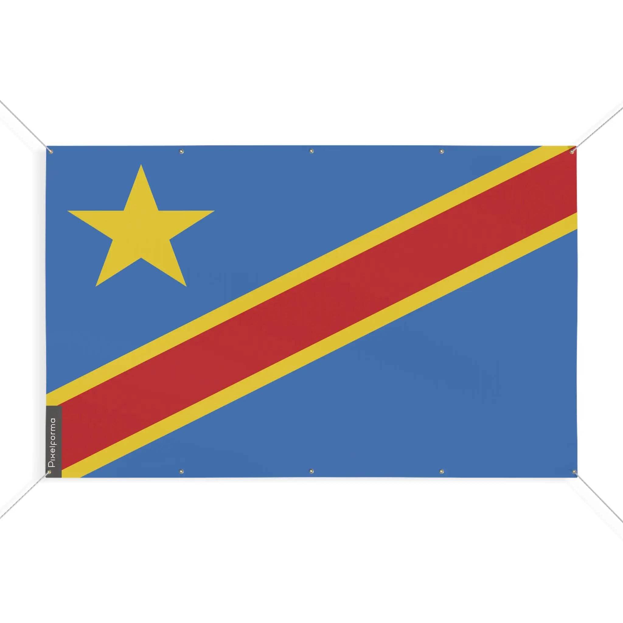 Drapeau Congo pour fête nationale et décoration de balcon 90x135