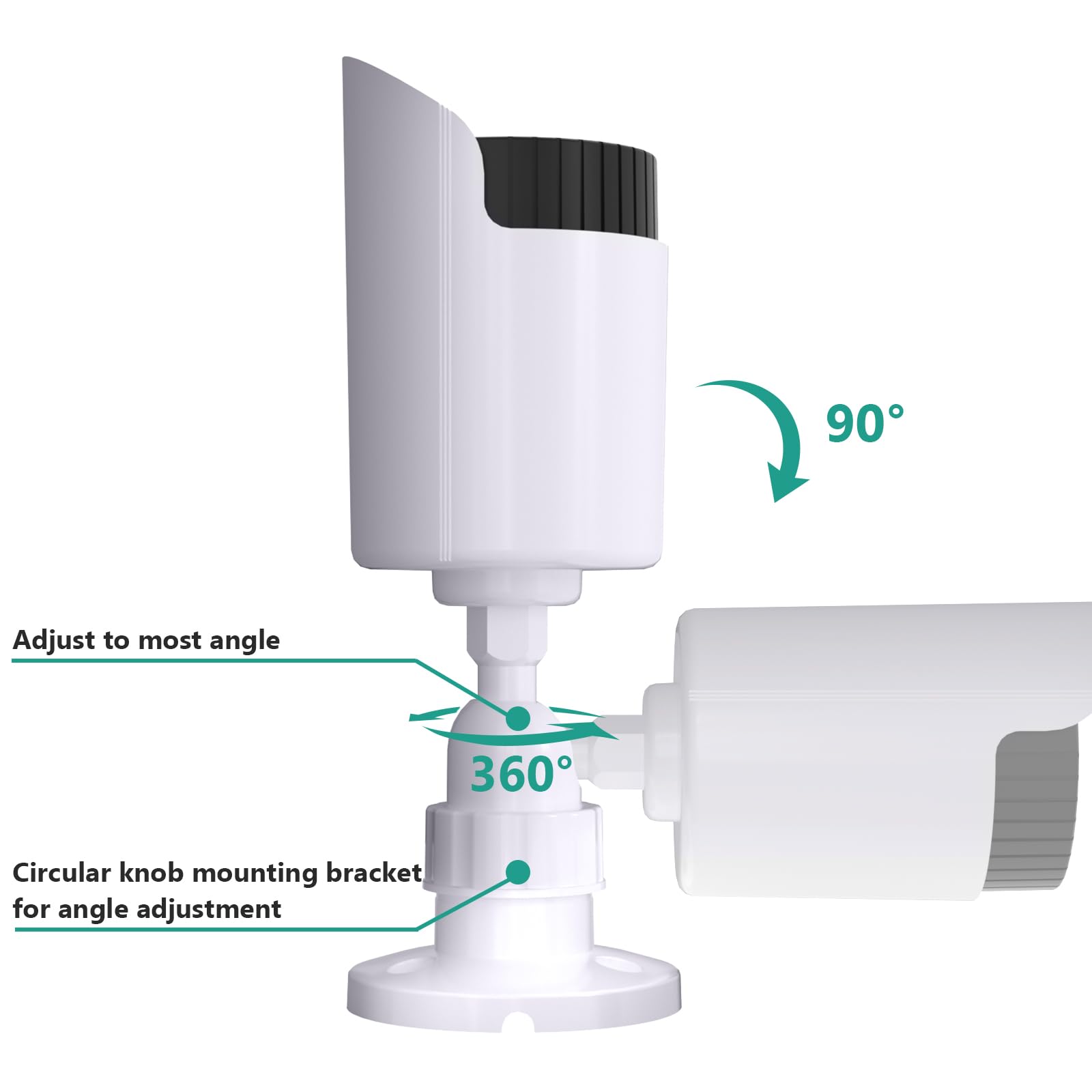 WALI Dummy Fake Simulated Surveillance Security CCTV Dome Camera Indoor Outdoor with One LED Light, Warning Security Alert Sticker Decal (TC-W8), 8 Packs, White