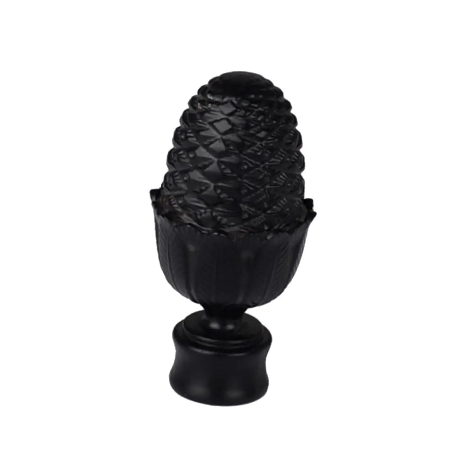 Końcówka karnisza, Zakończenia karniszy Zestaw osłon na słupki 8 mm, 4 sztuki w kolorze białym i czarnym, różnych rozmiarach(Black K)