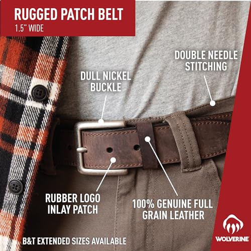 Image of Wolverine Full Grain Leather | Workwear | Heavy Duty | Durable | Everyday | Classic | Casual | Metal Buckle