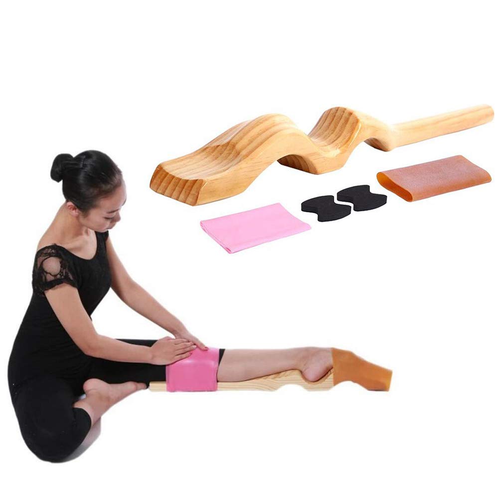 Ballet Foot Stretcher Set With 2 Strips, 2 Foam Pads And Handbags, Wooden Foot Support Stretcher For Ballet Yoga Gymnastics