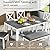 Harper & Bright Designs 6-Piece Wooden Dining Set for 6,Kitchen Furniture Set with Cross Back 4 Dining Chairs and Bench,White+Gray