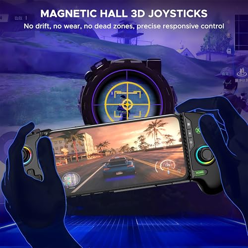 Image of Ant Esports Combatant II RGB Wireless SmartPhone Gampepad for Android & iPhone|Bluetooth Mobile Game Controller|Magnetic Hall 3D Joystick|Compatible with Xbox Game Pass,SteamLink,COD, Minecraft,Roblox