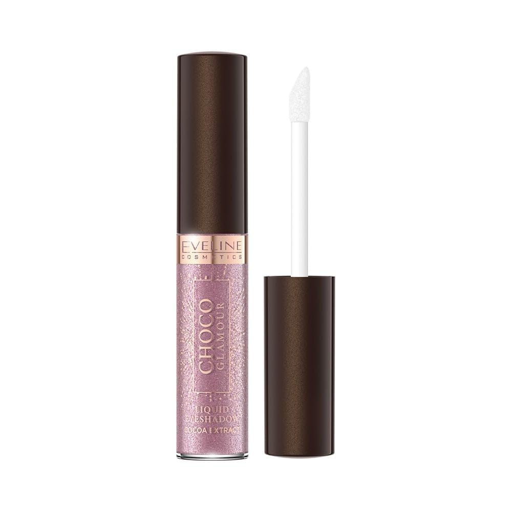 Eveline Cosmetics Choco Glamour Choco Glamour Liquid Eyeshadows - Waterproof, Long-lasting Makeup with Cocoa Extract, Shade 04