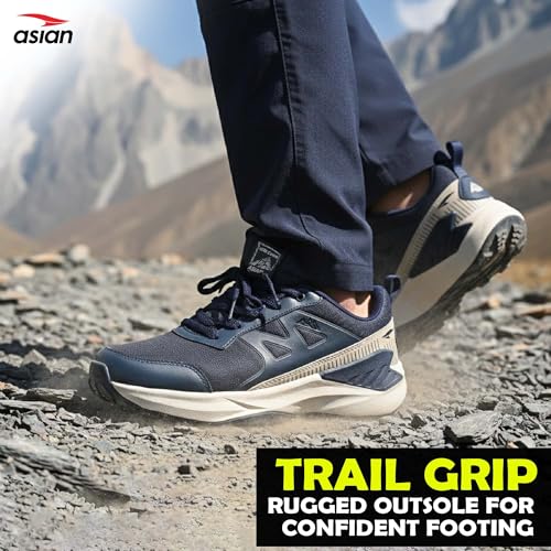 Image of ASIAN Everest-07 Men's Trekking & Hiking Shoes | Rugged All-Terrain Grip Sole, Strong Supportive Fit, Durable Outdoor Shoes, Anti-Slip Traction & Stability for Treks & Hiking