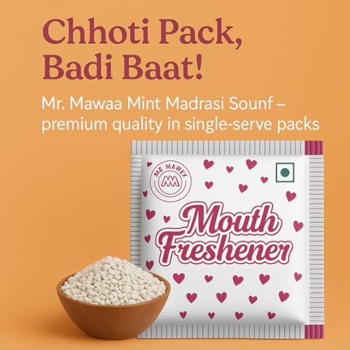 Image of Mr. Mawaa Mint Madrasi Mukhwas 900 Sachets | Refreshing Mint Flavored Saunf Mukhwas | Indian Mouth Freshener | Sweet & Tasty After Meal Digestive | Travel Friendly Sachet Pack