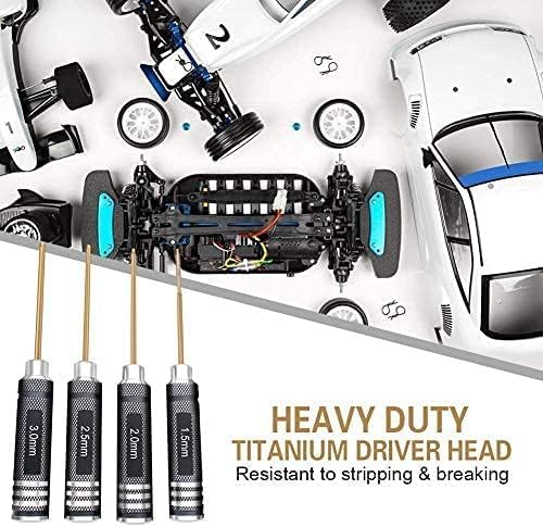 4pcs Hex Screw Driver Set Titanium Hexagon Screwdriver Wrench Tool Kit - Image 2