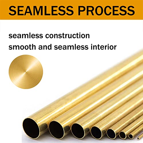 Ta-Vigor 8Pcs Brass Tube, 2Mm 3Mm 4Mm 5Mm 6Mm 7Mm 8Mm 10Mm Od X 0.5Mm Wall Thickness 300Mm Length Metal Seamless Round Brass Tube For Crafts #TOP3