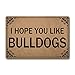 GXFC ZHAO Welcome Funny Door Mat I Hope You Like Bulldogs Personalized Doormat with Anti-Slip Rubber Back (23.6 X 15.7 inch) Prank Gift Home Decor Area Rugs for The Entrance Way Indoor Novelty Mats