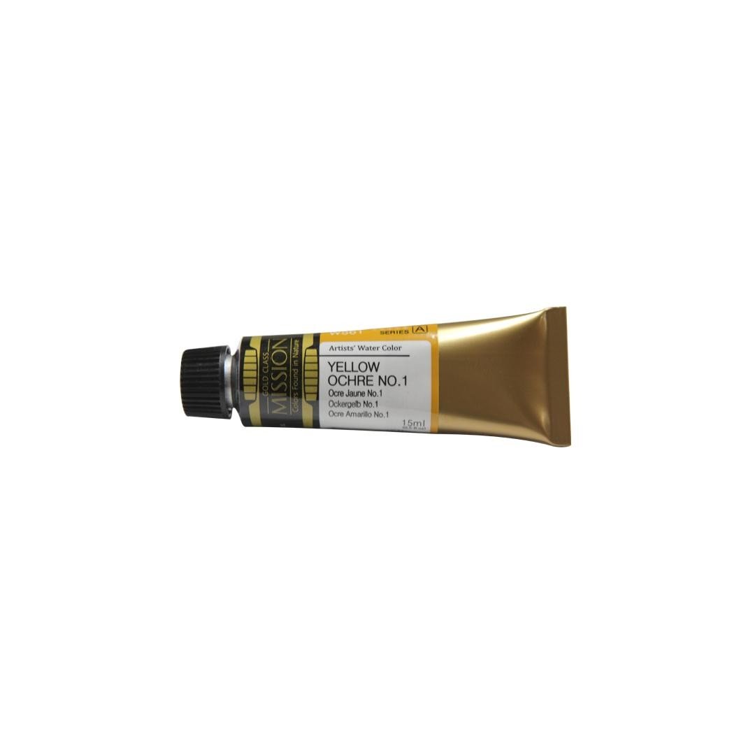 Mijello : Mission Gold : Watercolour Paint : 15ml : Yellow Ochre No.1