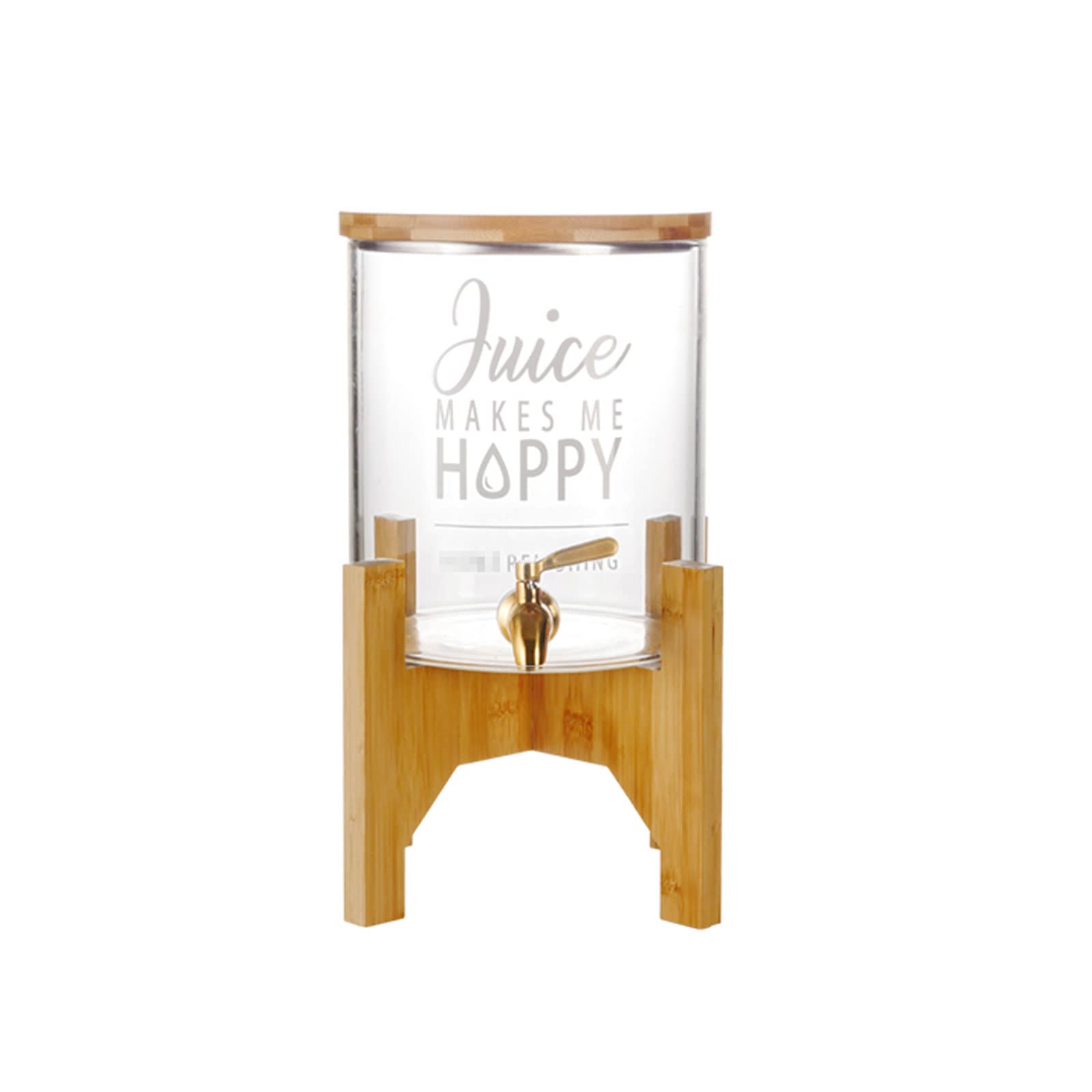 AYCDL Beverage Dispenser Glass with Bamboo Lid & Stand Large Capacity Cold Kettle Water Juice Beer Drink Dispenser for Kombucha Liquor for Making Juices