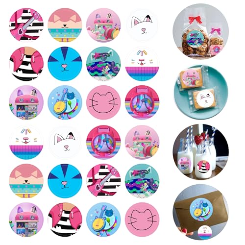120pcs G-B Cartoon Stickers for Kids Birthday Party Supplies for Cartoon Birthday Decorations -10 Sheets.