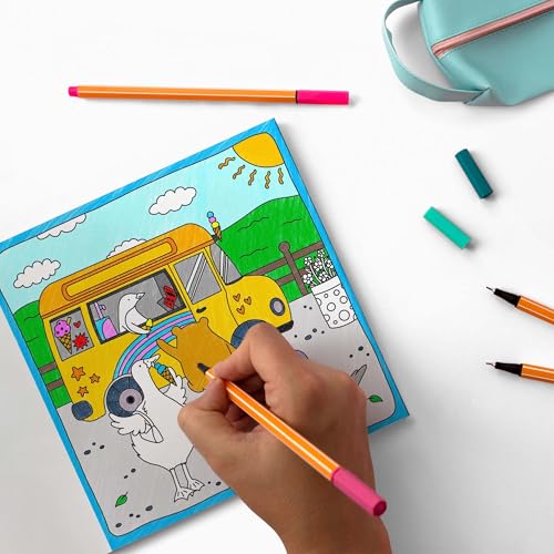 CENTRAL 23 Cartão divertido para colorir DIY - Van de sorvete - Presentes personalizados para todas