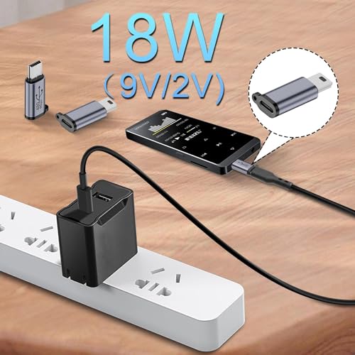 Image of Tobo 480Mbps Mini USB Male to USB C Female Adaptor 18W Mini USB Plug to USB C Jack Data Connector, Al Alloy /Hanging Hole, for Digital Cameras Mobile Hard DrivesMP3